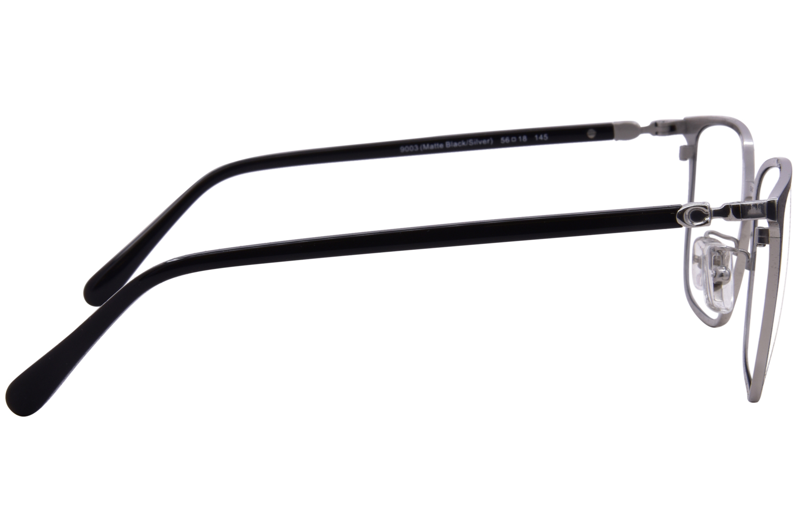 Coach HC5195TD 9003 Titanium Eyeglasses Men's Matte Black Full Rim Square 56mm detailed image 3