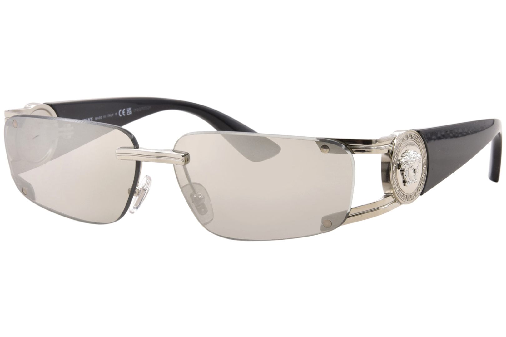 Versace VE2291 10016G Sunglasses Men’s Silver/Light Grey/Mirror Silver 59mm