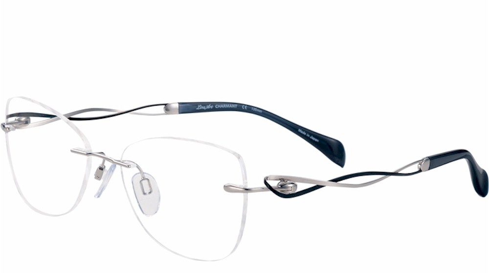 Charmant Line Art XL2147 Eyeglasses Women's Rimless Oval Titanium Optical Frame - Picture 14 of 14