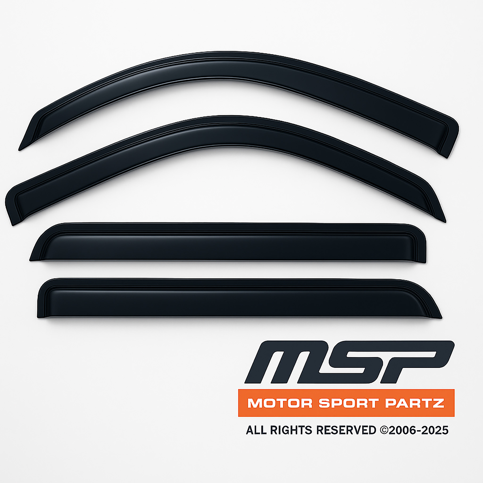 JDM Dark Smoke Out-Channel Window Visors 4pcs For Mitsubishi Outlander 2016-2018