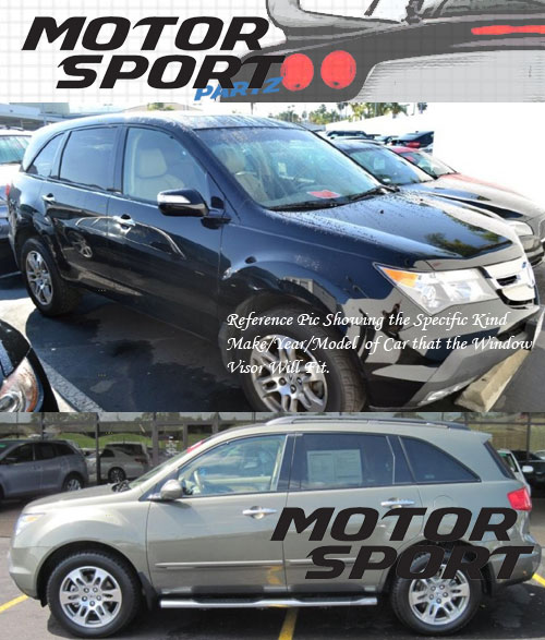 Tape-On Sunroof Rain Guard Visor Light Grey 5pcs For 2007-2013 Acura MDX