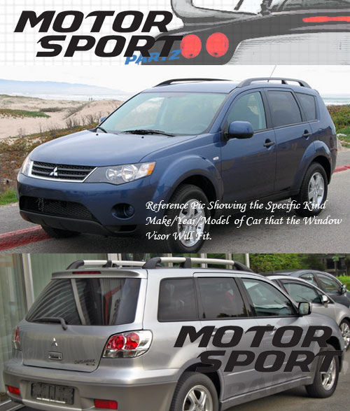 thumbnail image 2 of Dark Smoke Window Visors/Rain Guards For 2003-2006 Mitsubishi Outlander (4-Piece Set) 2 of 4