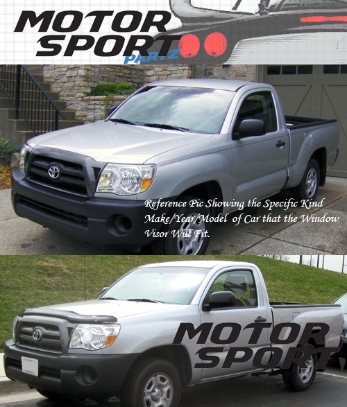 thumbnail image 2 of JDM Vent Visors 2pcs Wind Deflector For Toyota Tacoma 2005-2015 Standard Cab 2 of 13