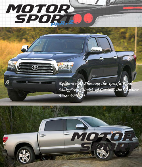 For Toyota Tundra Ext Crew Cab 2007-2016 5pcs Outside Mount Visors /& 3mm Sunroof