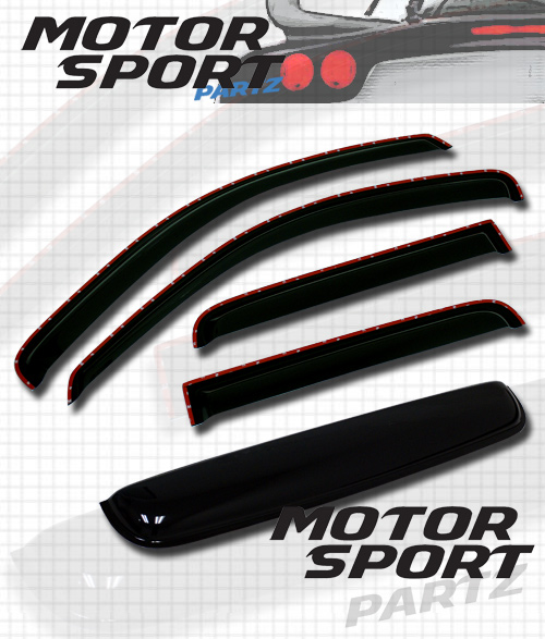 thumbnail image 2 of JDM Dark Smoke In-Channel Window Visors For Ford Explorer Sport Trac 2001-2005 - 4pc Set 2 of 6