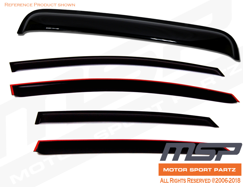 Dark Grey In Channel JDM Vent Visors Deflector 4pcs For Nissan Pathfinder 90-95