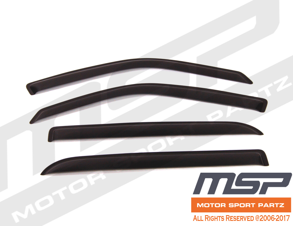 For Ford Expedition 1997-2017 Tape On Ash Grey JDM Window Visors Deflector 4pcs