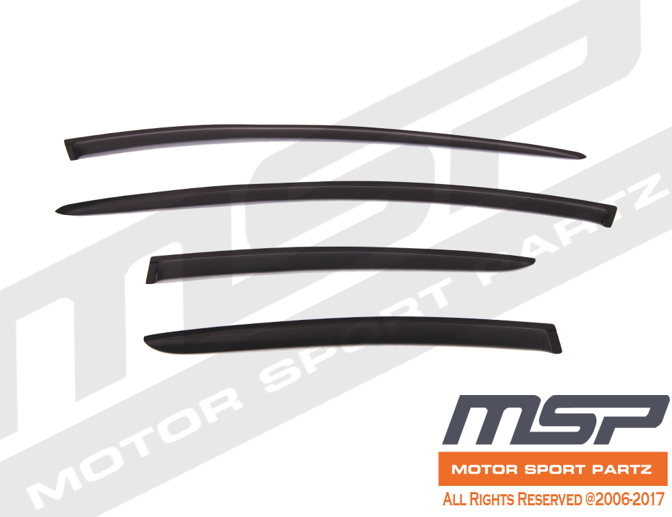 4pcs Light Grey Out-Channel Visor Rain Guards For Toyota Prius 2010-2015