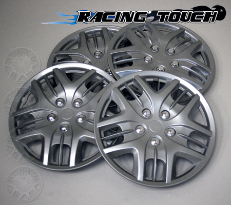 Metallic Silver 4pcs Set #026 16/" Inches Hubcaps Hub Cap Wheel Cover Rim Skin