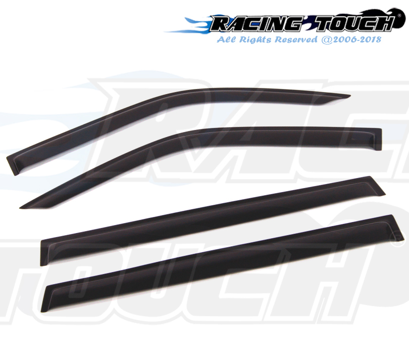 Dark Grey Outside Mount JDM Vent Visors 4pcs For Mitsubishi Montero Sport 96-07