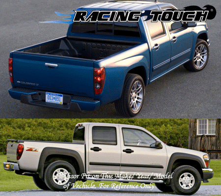 JDM Vent Visors 4-Piece Set – Chevy Colorado Crew Cab 2004-2012, Reinforced Acrylic, Adhesive Tape
