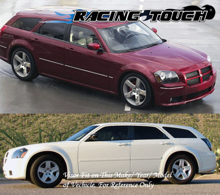 Dark Smoke Window Visors Rain Guards For Dodge Magnum 2005-2008 – SE SXT SRT8