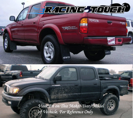 thumbnail image 2 of Dark Smoke Window Visors For Toyota Tacoma 4-Door (2000-2004) – Rain Guards 2 of 5