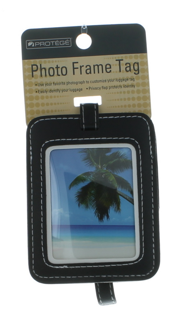 Set of 2 Protege Photo Frame Luggage Tags Suitcase ID Choose Color