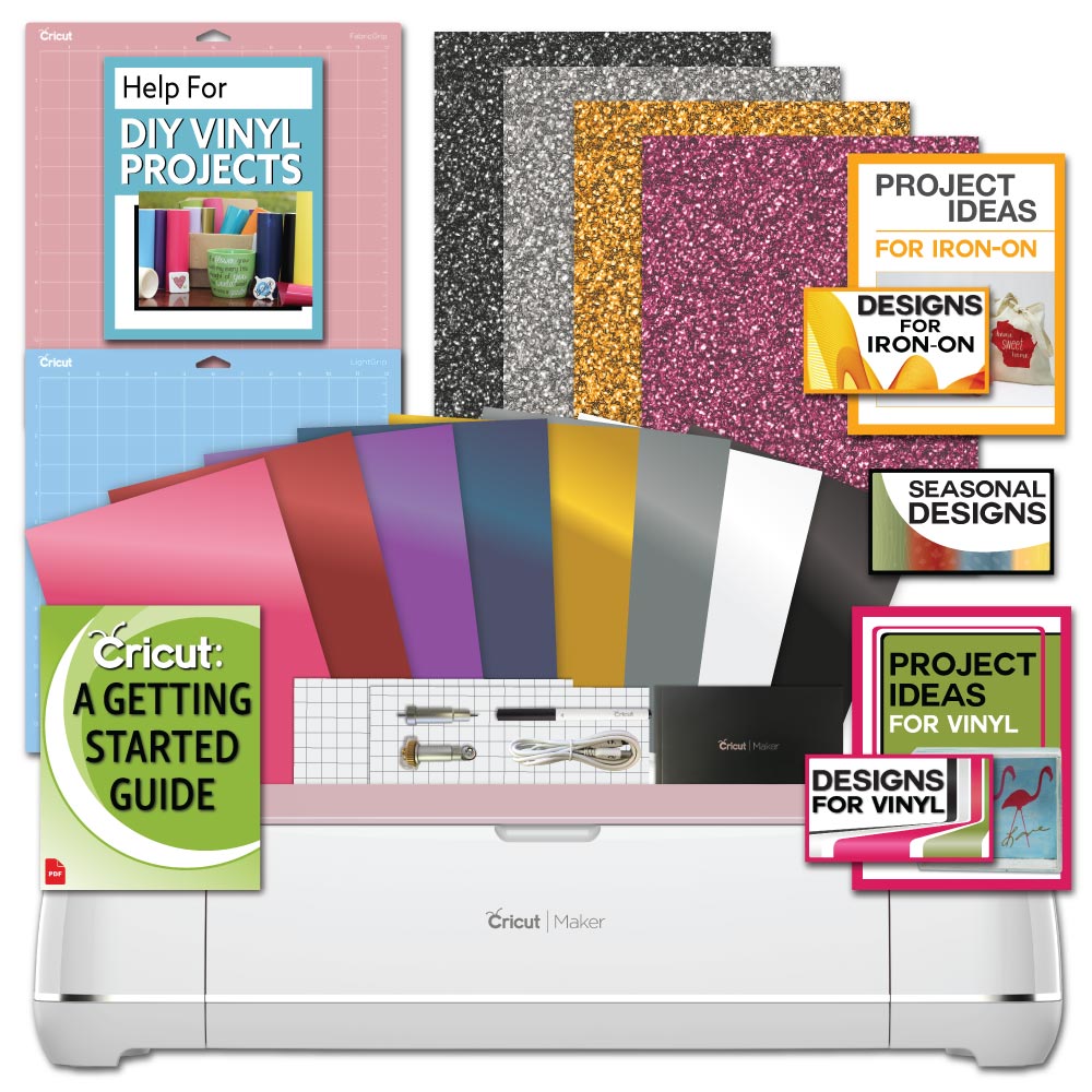 Cricut Maker Machine Bundle 4 Smooth Heattransfer Vinyl Design Projects Guide Ebay