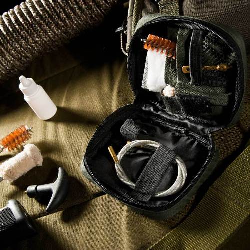 Barska 11 Piece Shotgun Cleaning Tool Kit w/ Flexible Rod Brushes Pouch, AW11962