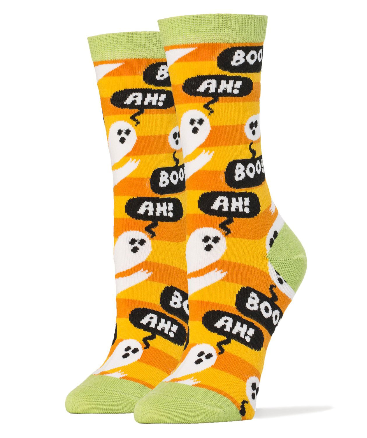 oooh yeah womens luxury combed cotton crew socks - ghosts