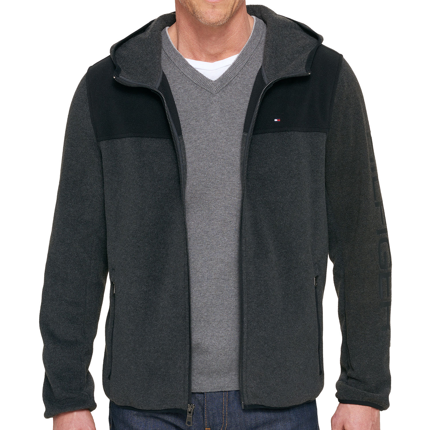 tommy hilfiger men's fleece jacket