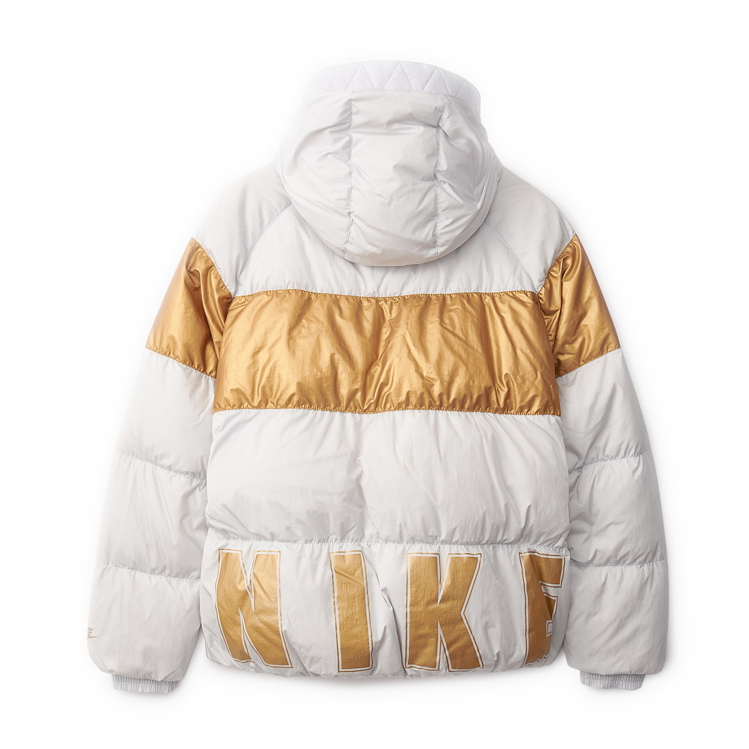 Nike Mens Down Filled Insulated Puffy Jacket (Small, Silver/Metallic Gold) $265 193656260178 | eBay