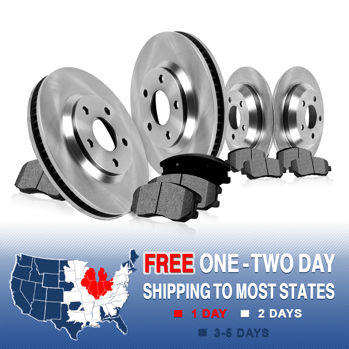 Ceramic Vs Metallic Brake Pads >> Front and Rear Rotors & Metallic Pads 2000 2001 2002 2003 2004 FORD F150 4X4 4WD | eBay Ceramic Vs Metallic Brake Pads >> Front and Rear Rotors & Metallic Pads 2000 2001 2002 2003 2004 FORD F150 4X4 4WD | eBay