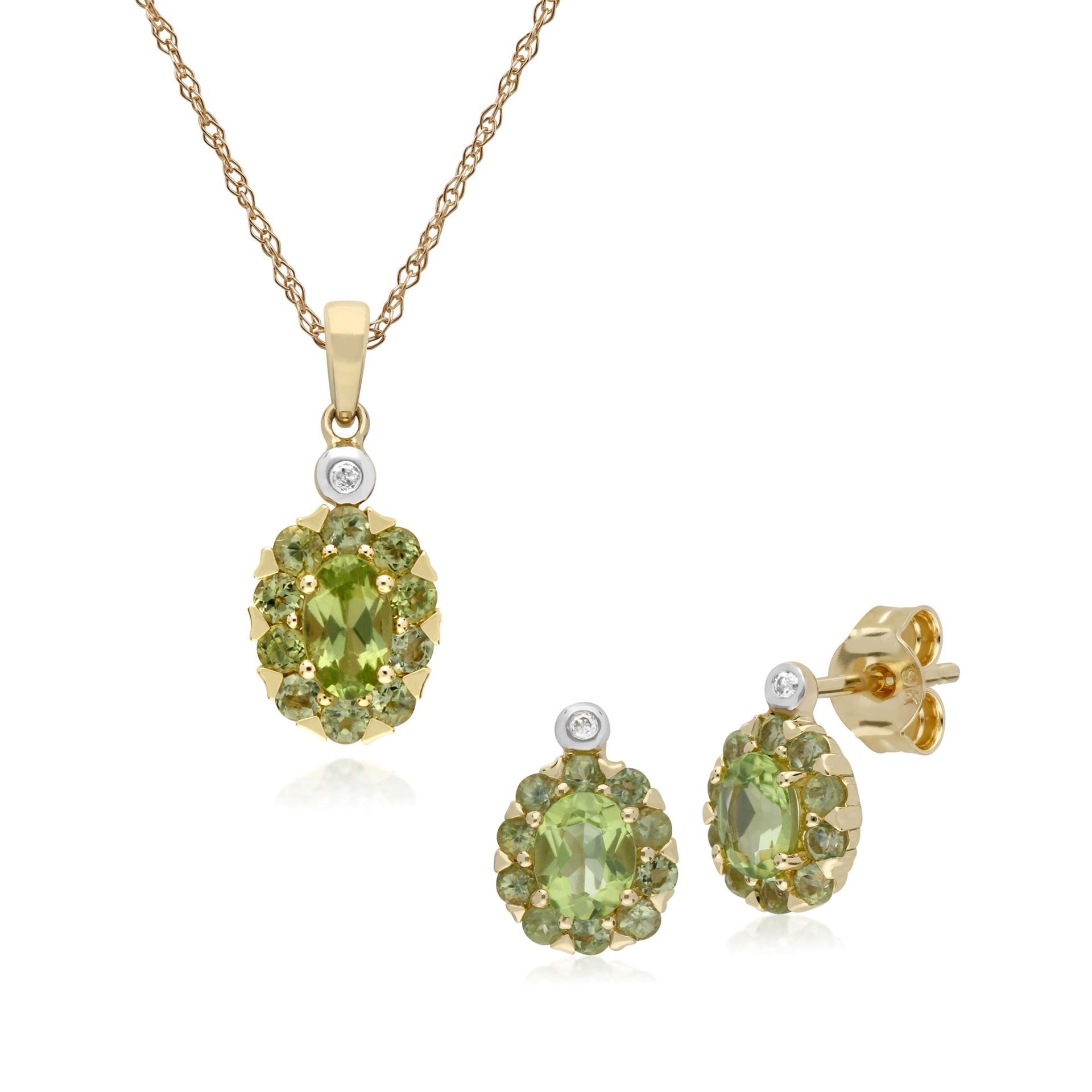 peridot jewellery set