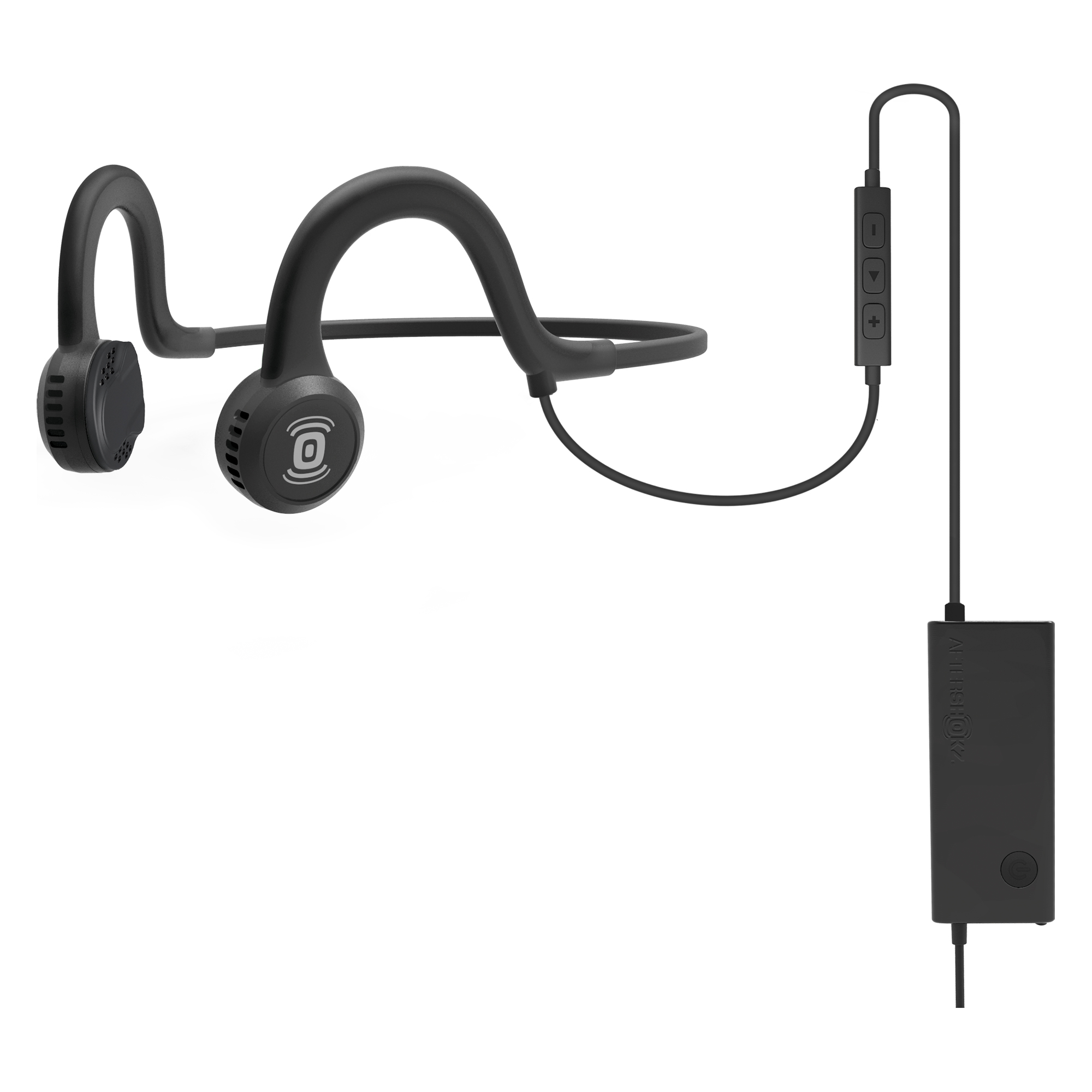 Aftershokz Sportz Titanium with Mic Wired Bone Conduction Headphones Onyx Black 858510003697 eBay