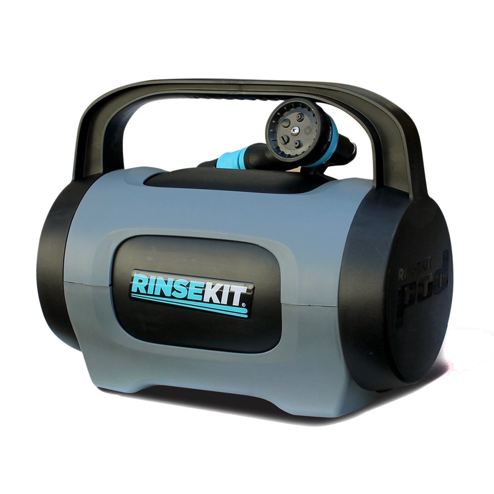 RinseKit POD Portable Outdoor Shower Black + Grey 1.75 Gallon