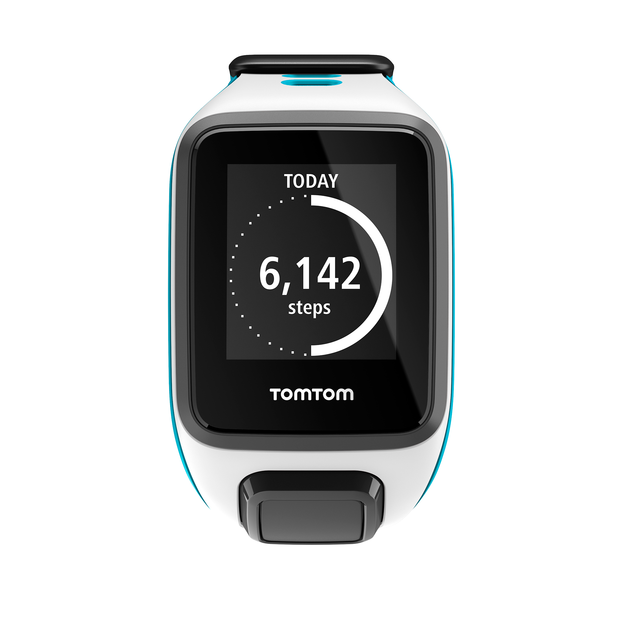 TomTom Spark GPS Fitness Watch & Activity Tracker White Scuba Blue Size Small