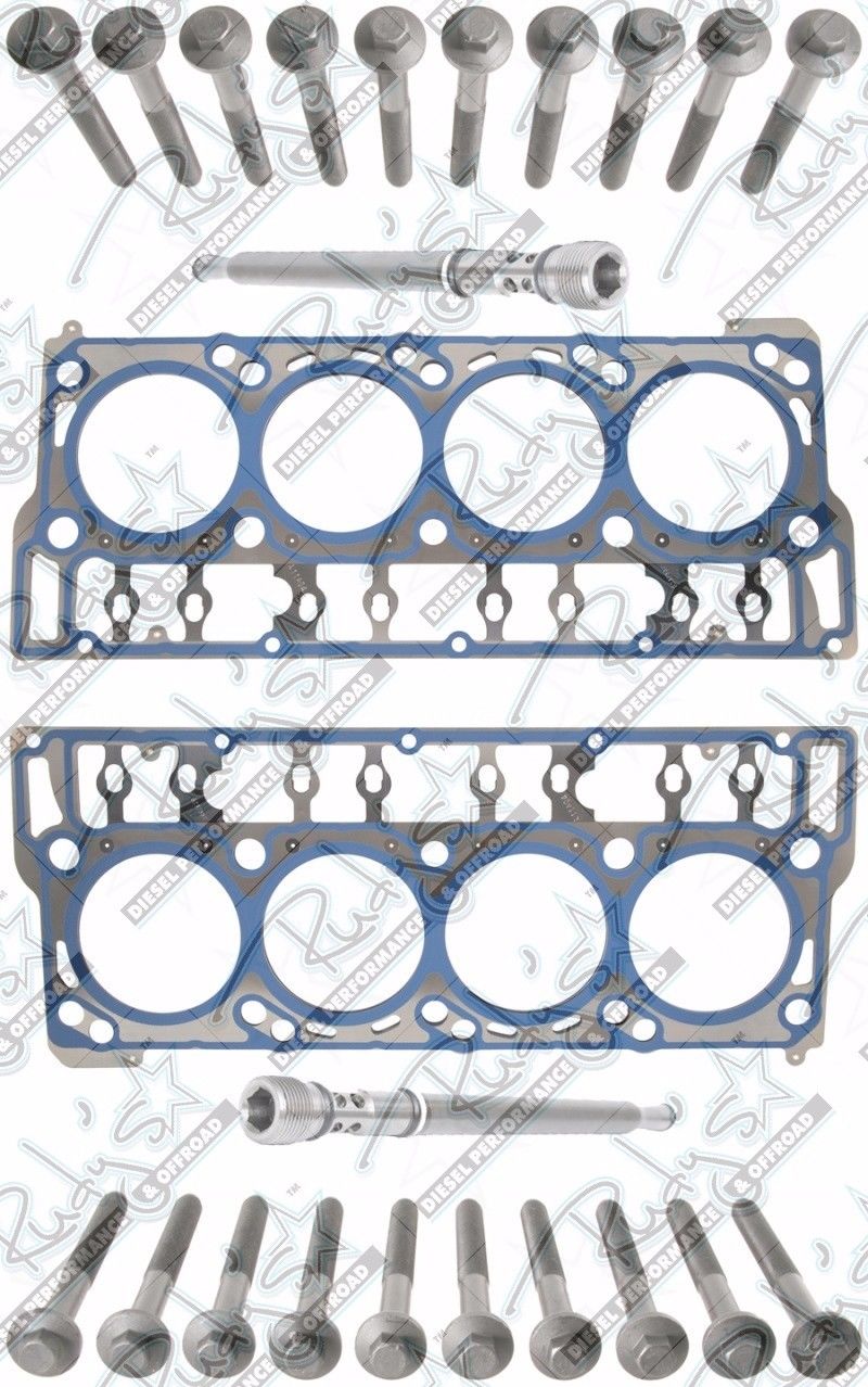 ford 6 0 head bolt upgrade on Oem Ford Genuine 20mm Head Gasket Kit Pair Late For 2006 2007 6 0l Powerstroke Ebay
