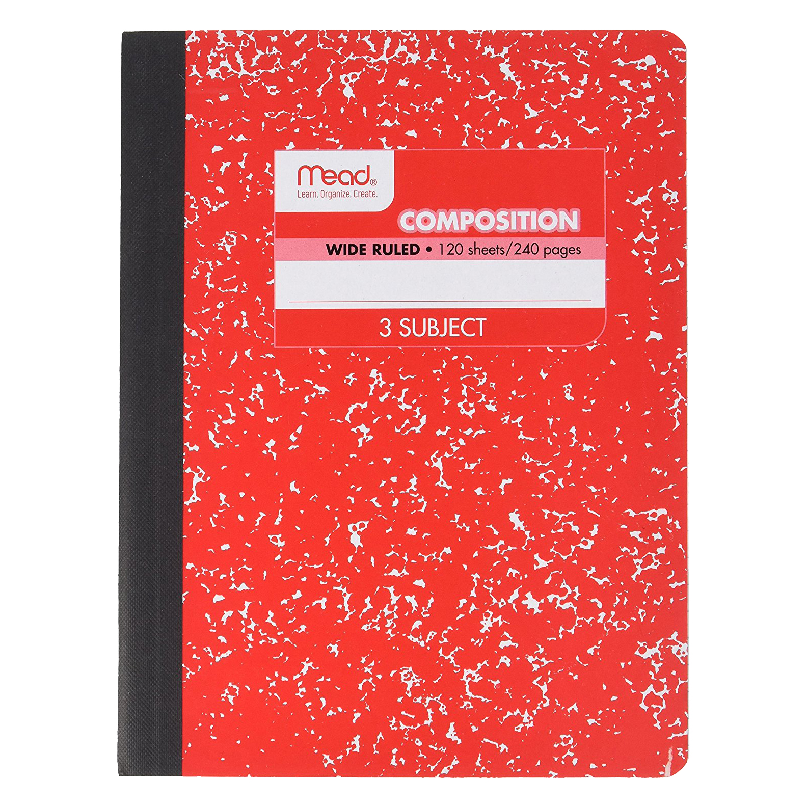 Mead 3 Subject Composition Notebook, Wide Ruled, 120 Sheet 93/4" x 71