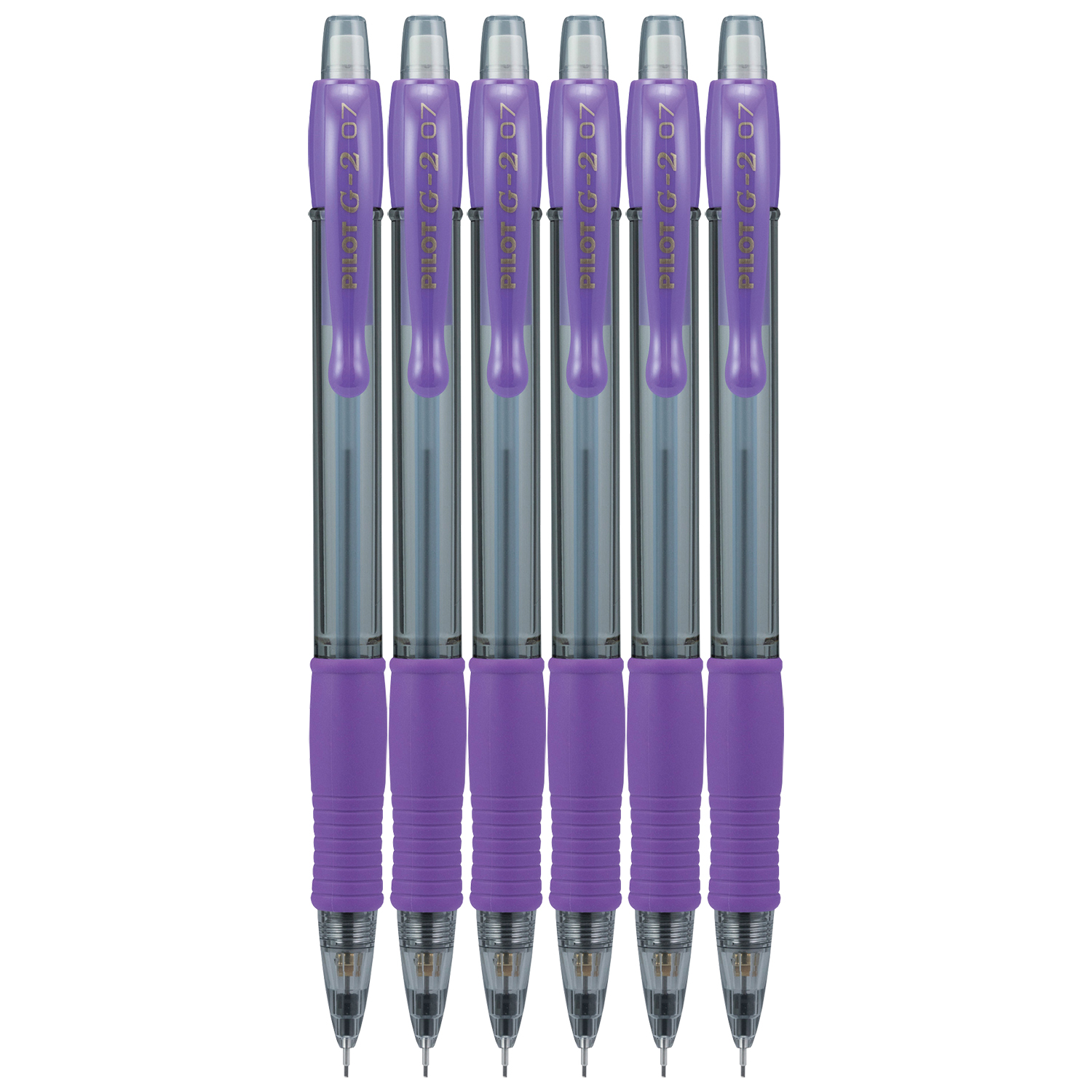 Pilot G2 Mechanical Pencil, Fine Point, 0.7mm, 2 HB, Purple, 6 Count