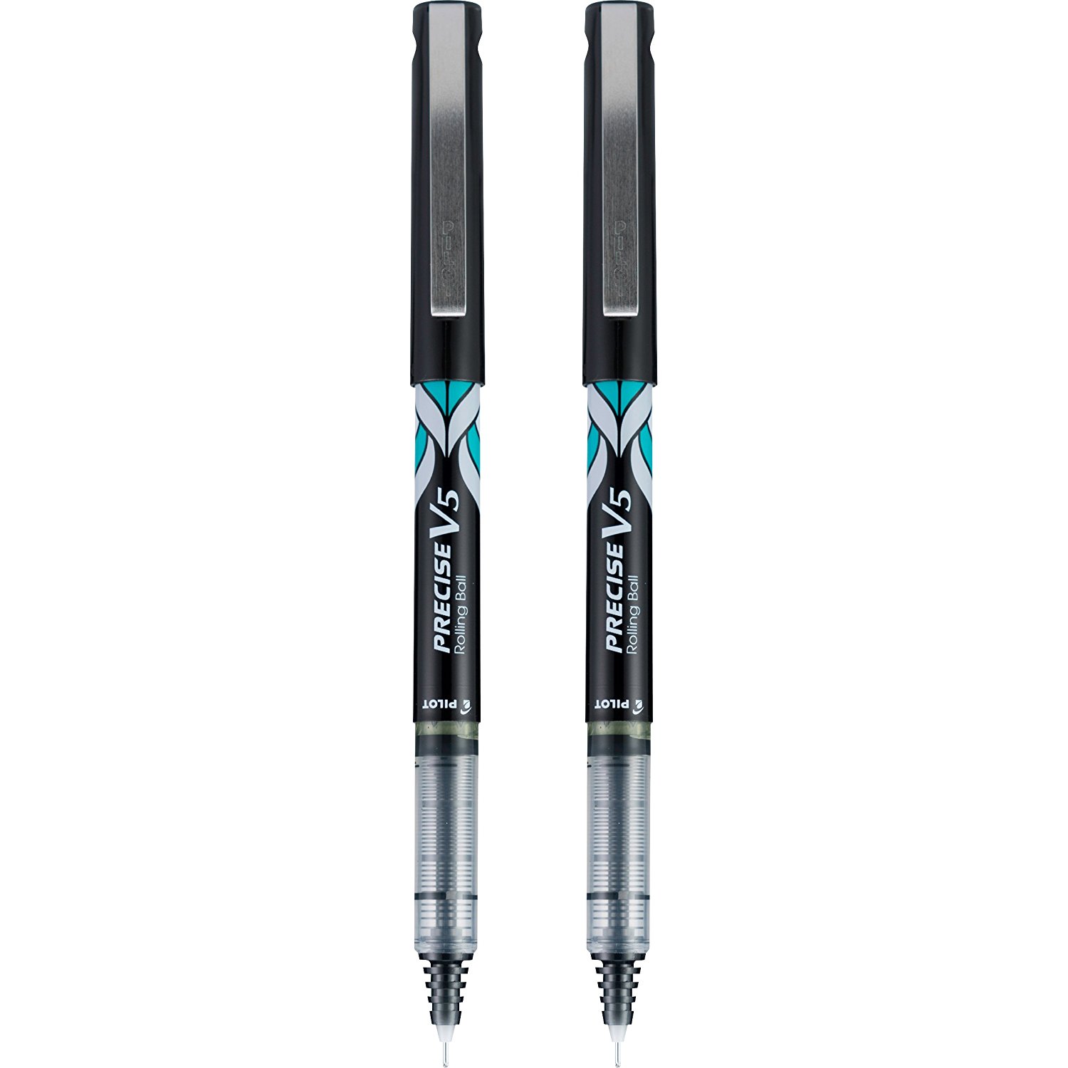 Pilot Precise V5 Deco Rolling Ball Pen, Extra Fine Point 0.5mm, Black