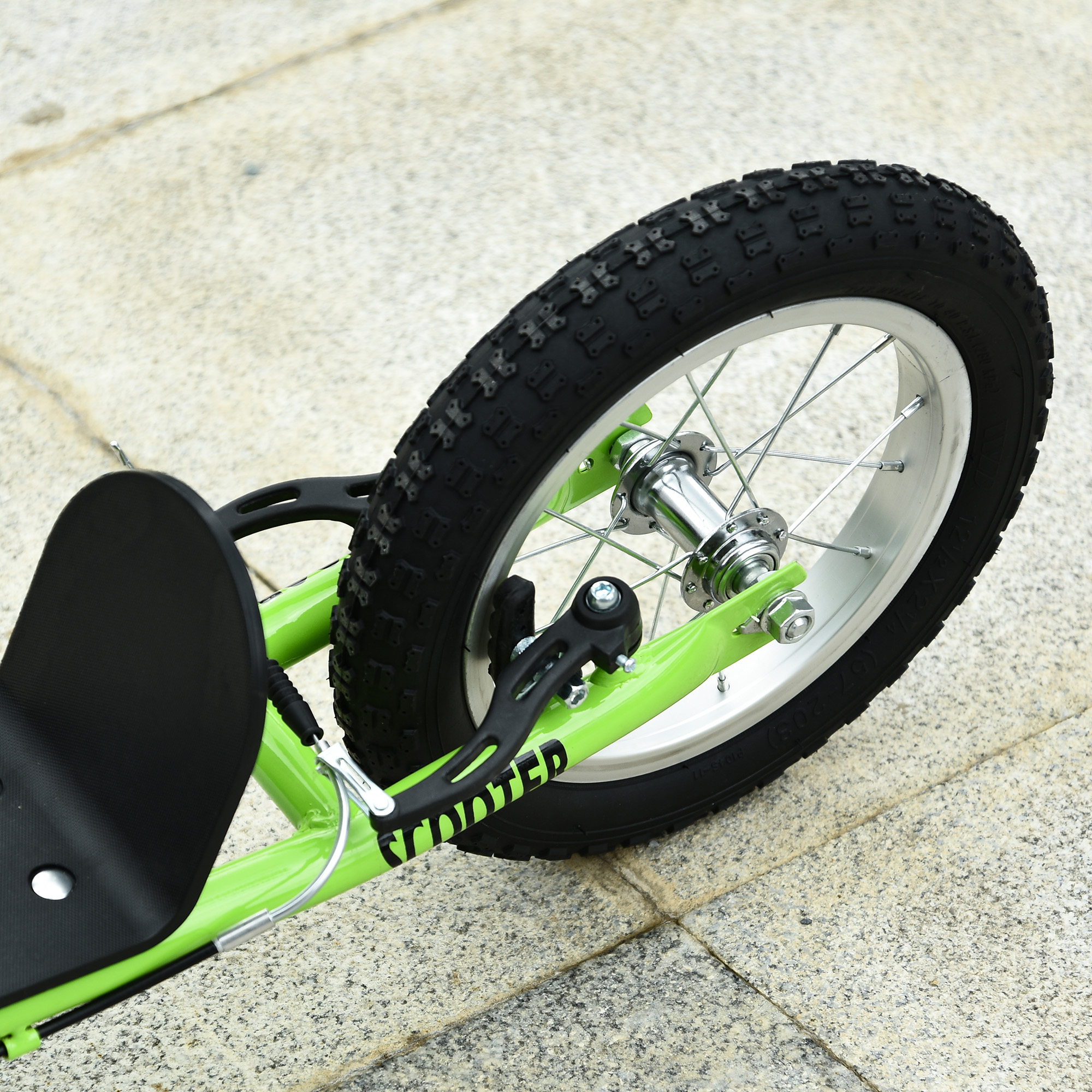 Youth Kick Scooter Height Adjustable Inflatable Tires Teens Ride On Toy