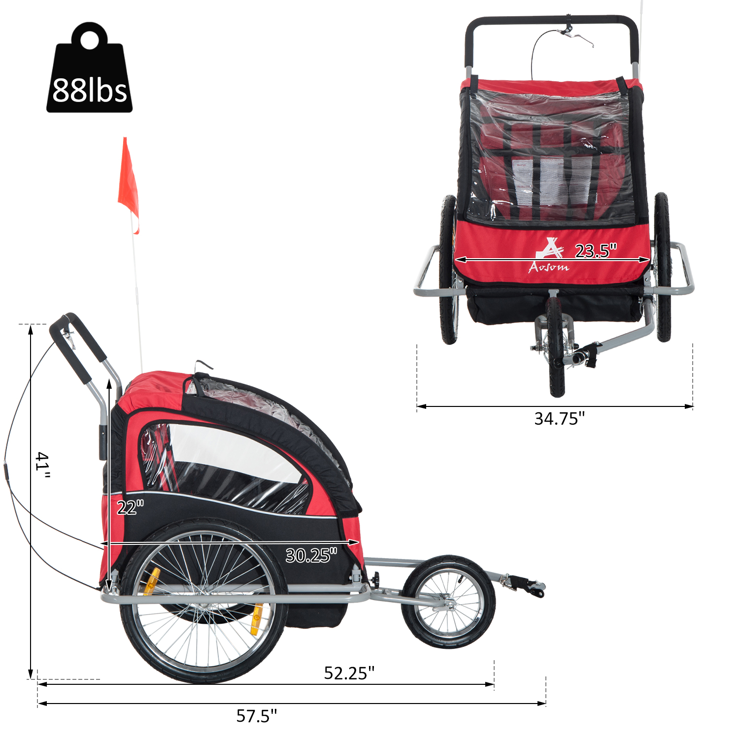 baby jogger switchback trailer hybrid
