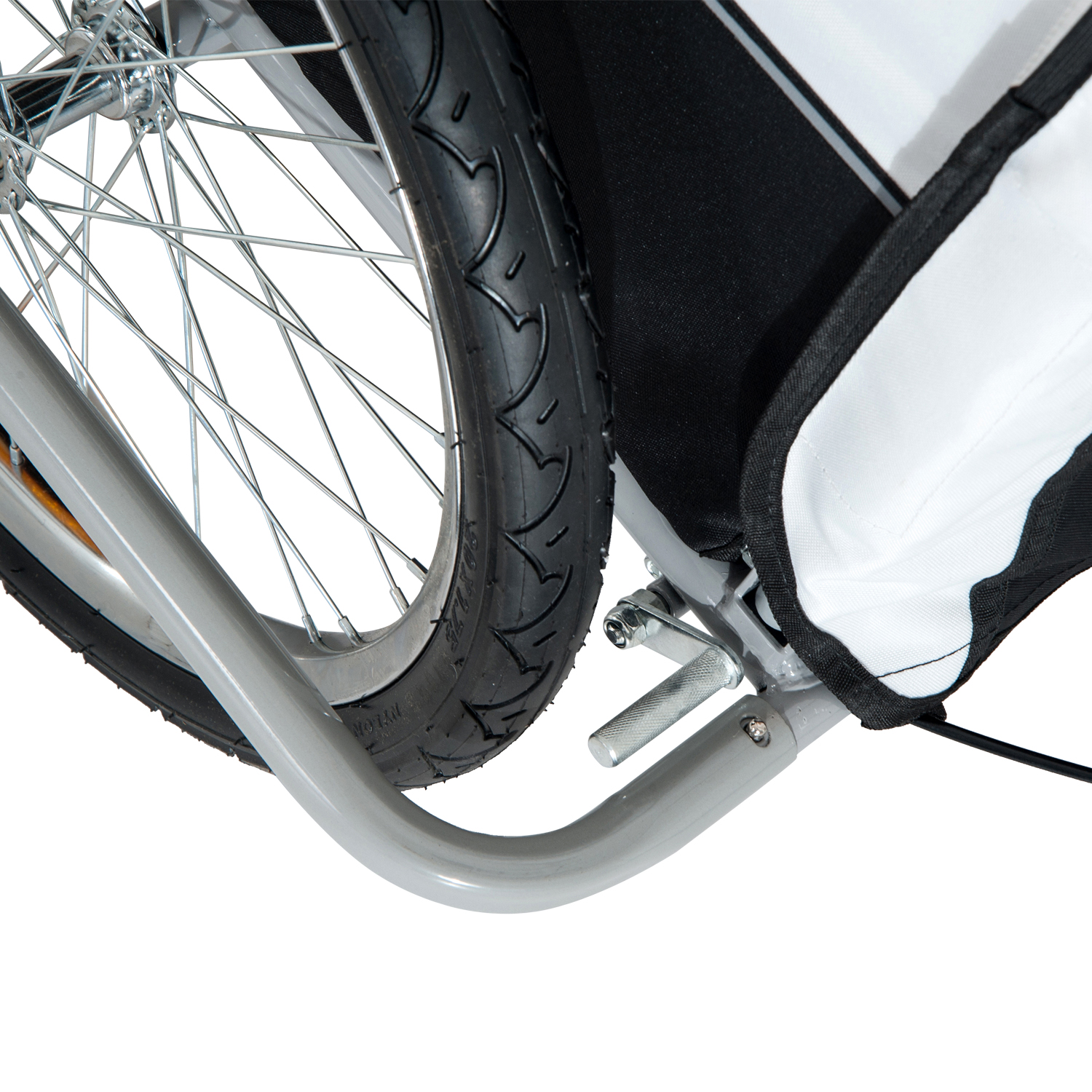 Elite Aosom Double Baby Bike Trailer Stroller Child Bicycle Kids Jogger