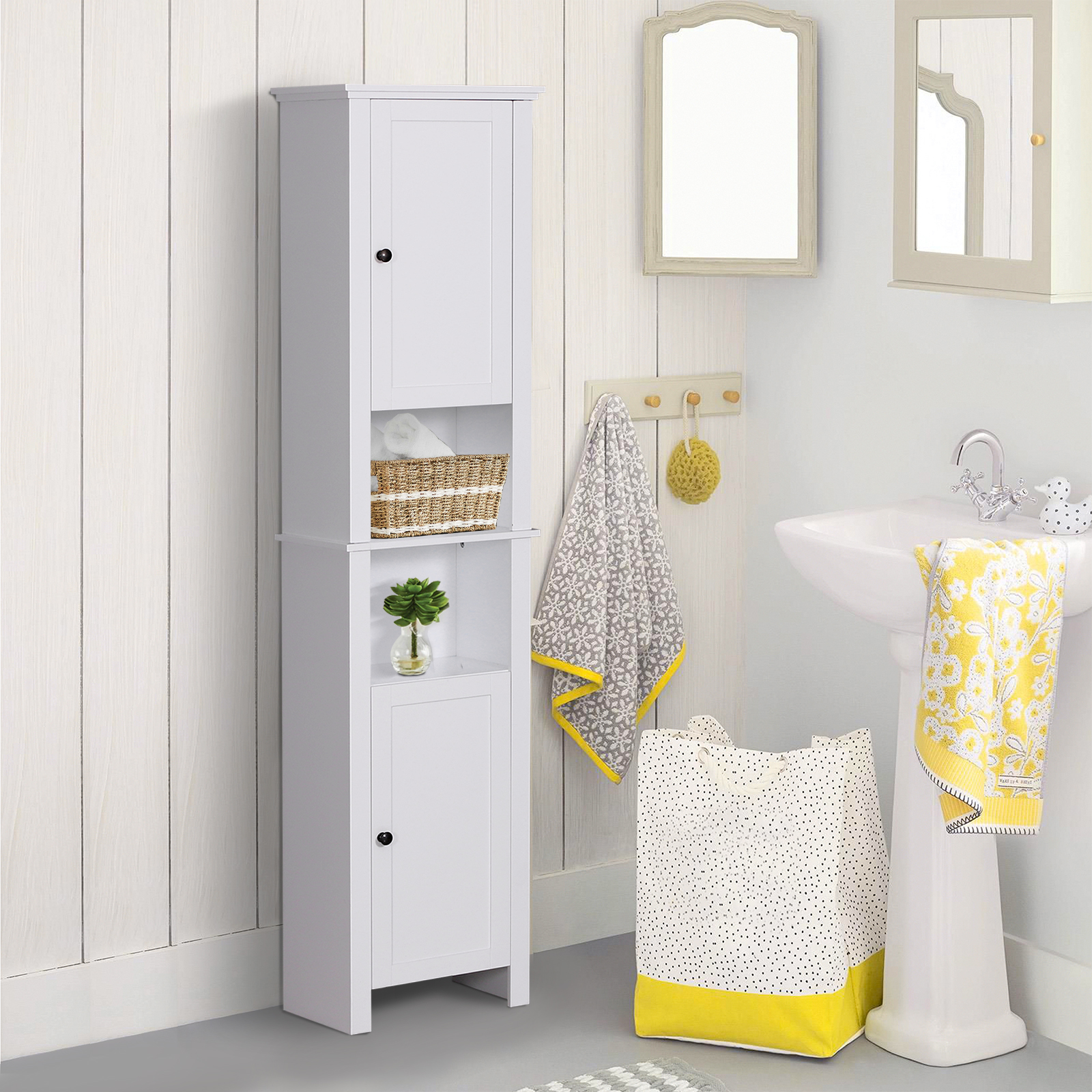 Freestanding bathroom cabinet grey