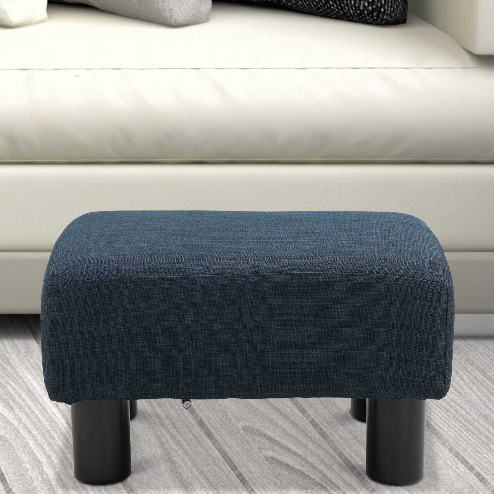 16” Cubed Modern Linen Fabric Pouf Footrest Ottoman Furniture eBay