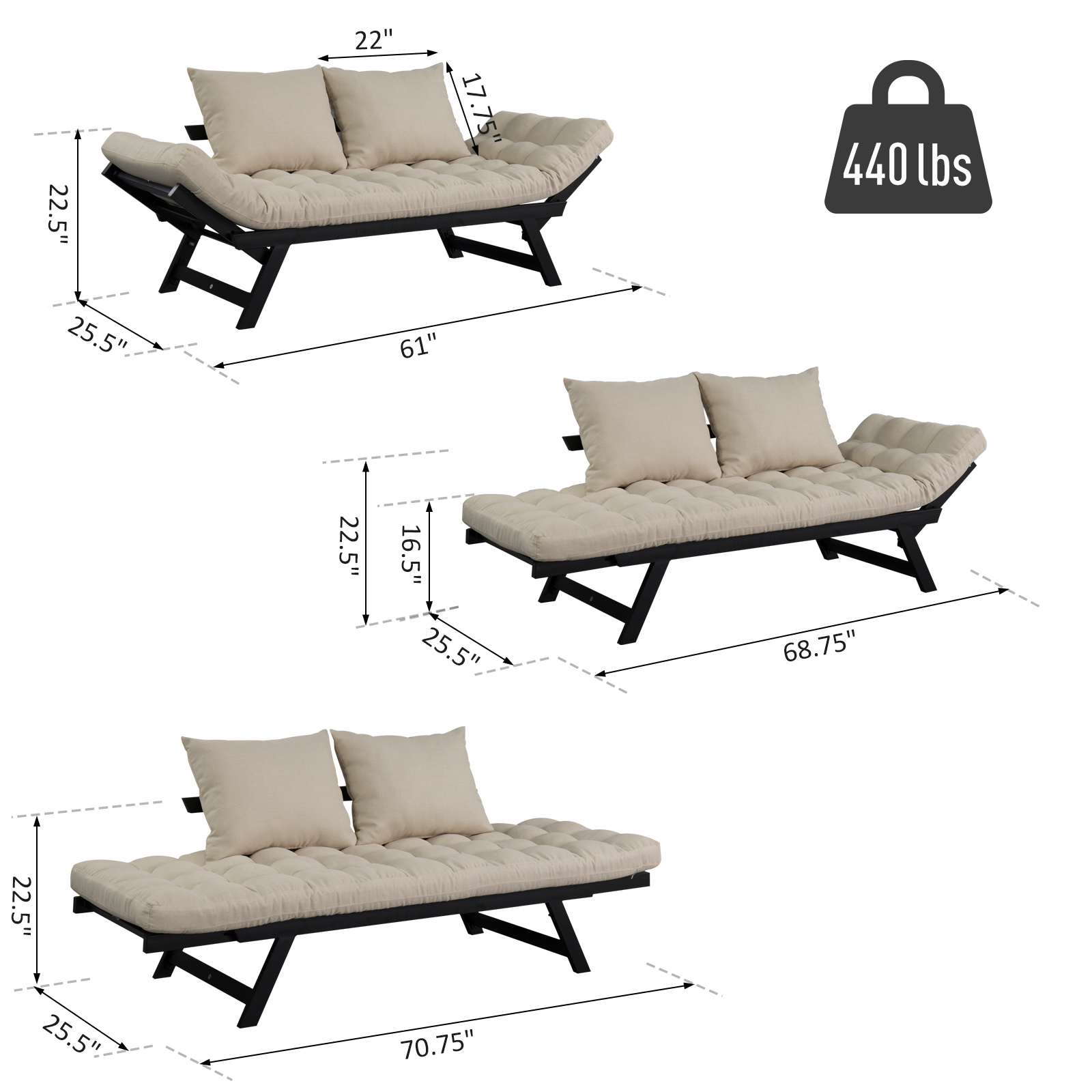 Cupids Inflatable Passion Couch Sofa Bed For Various Sex Position