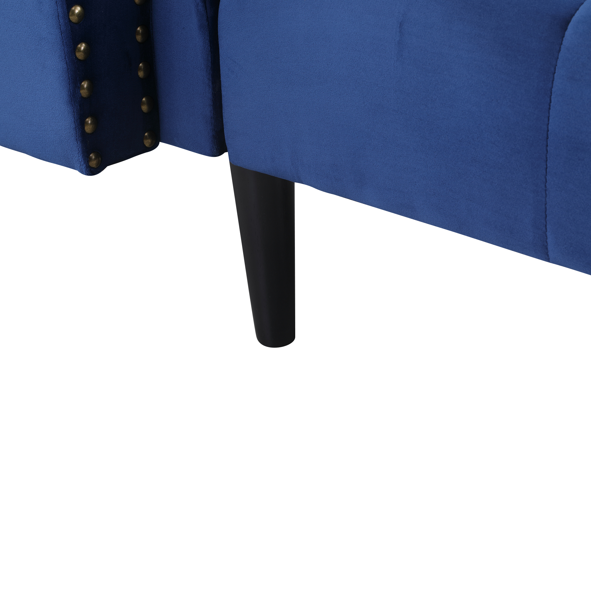 Chaise Lounge Convertible Bed Wood Leg Adjustable Backrest ...