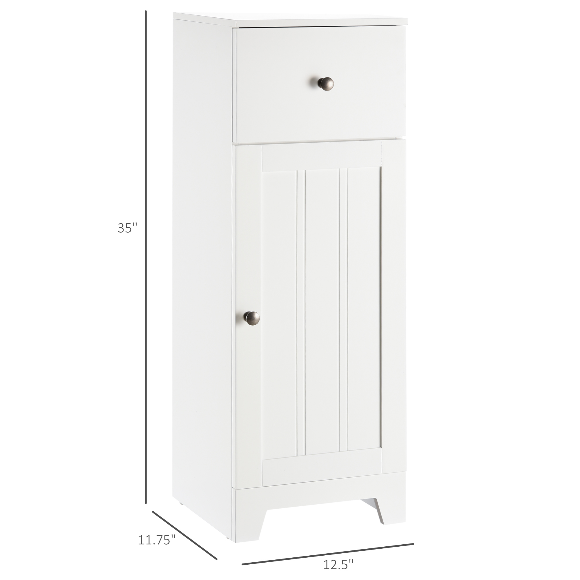 Bathroom Storage Organizer w/ Interior Adjustable Shelf for Organizing