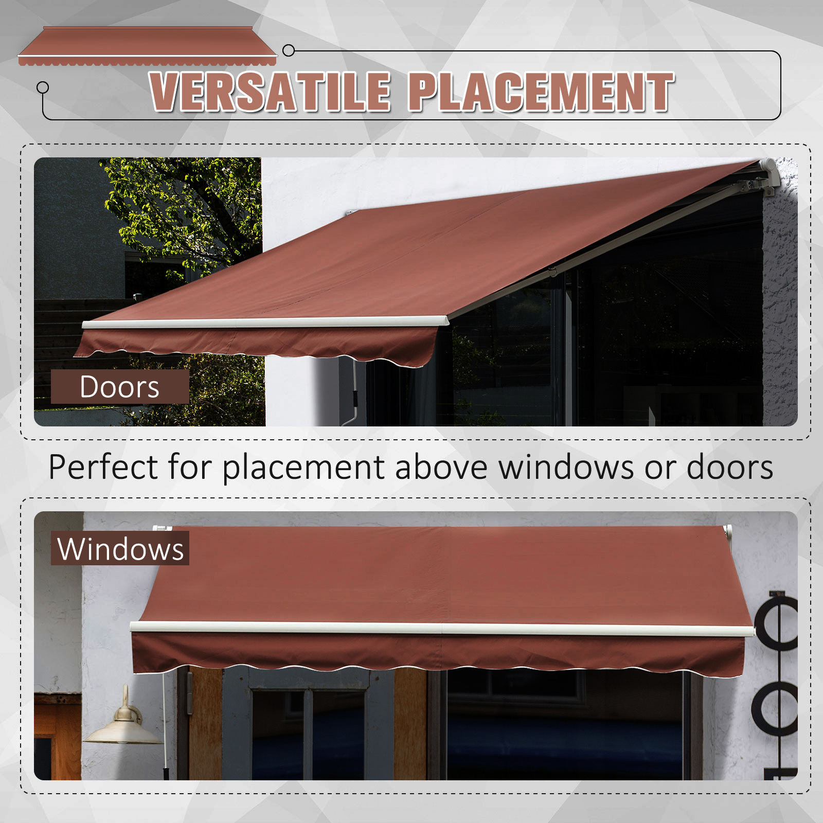 Patio Awning Canopy Retractable Deck Door Outdoor Sun Shade Shelter eBay