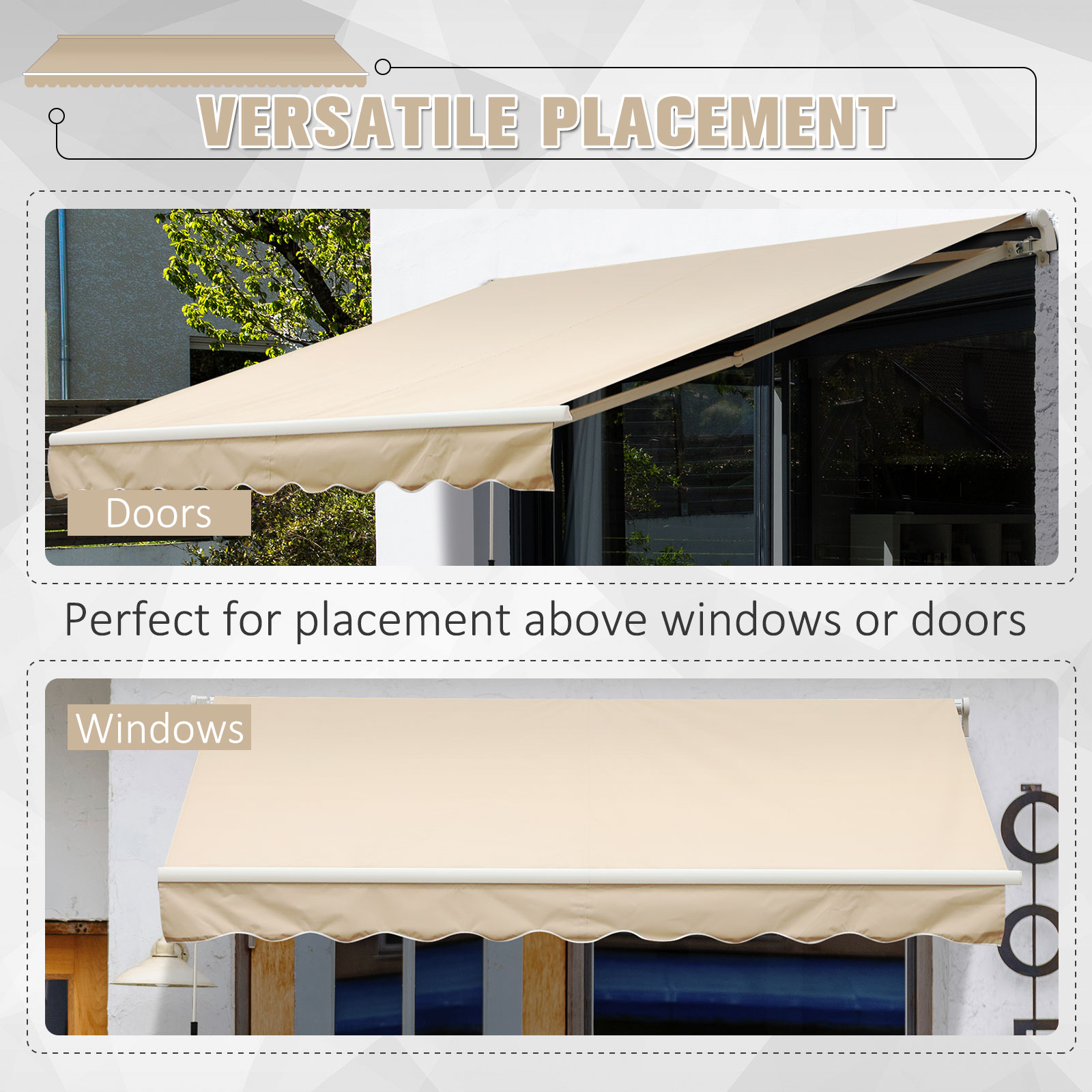 Outdoor 13�x8� Patio Awning Sun Shade Exterior Canopy Outdoor 13�x8� Patio Awning Sun Shade Exterior Canopy