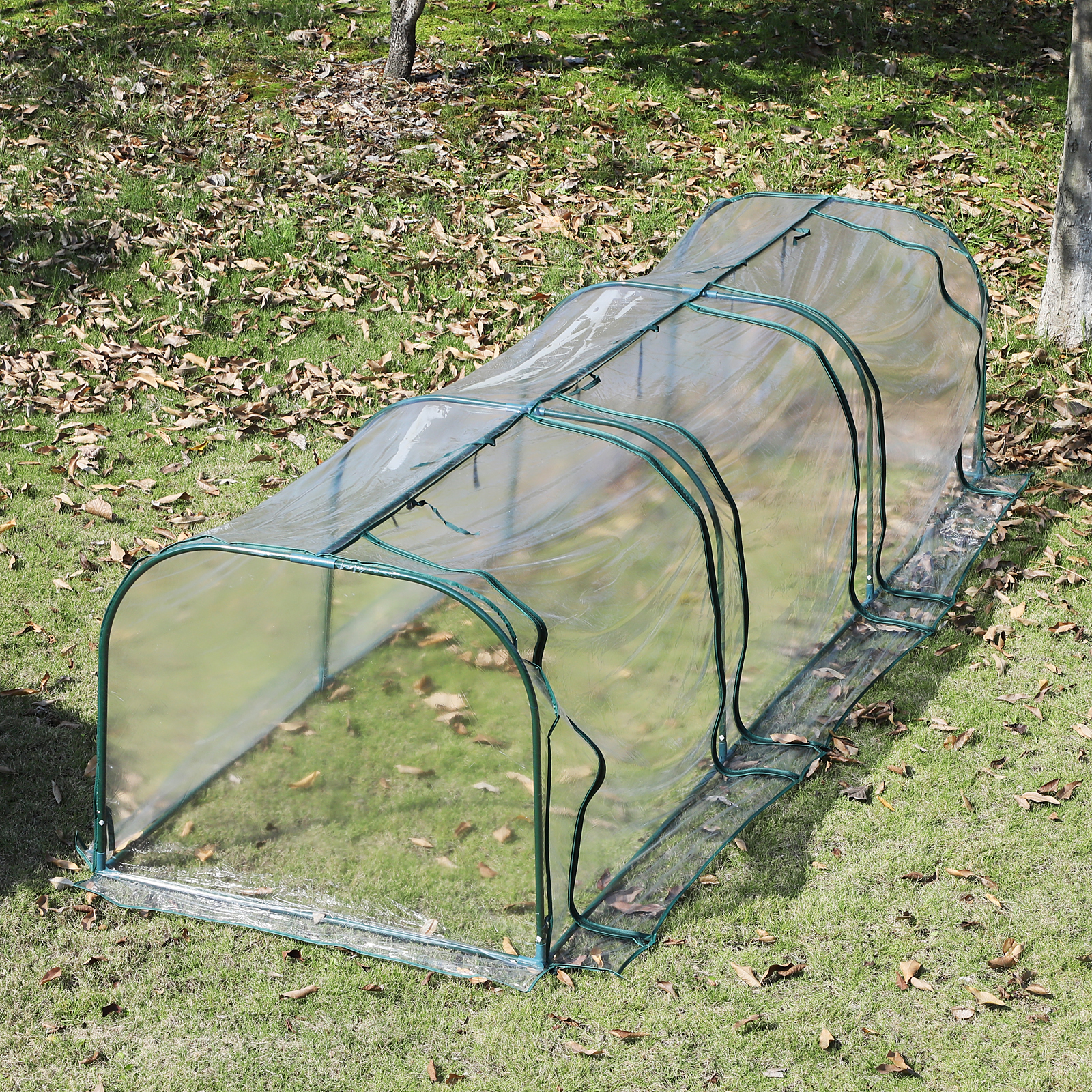 Large Transparent PVC Tunnel Greenhouse Green Grow House Steel eBay