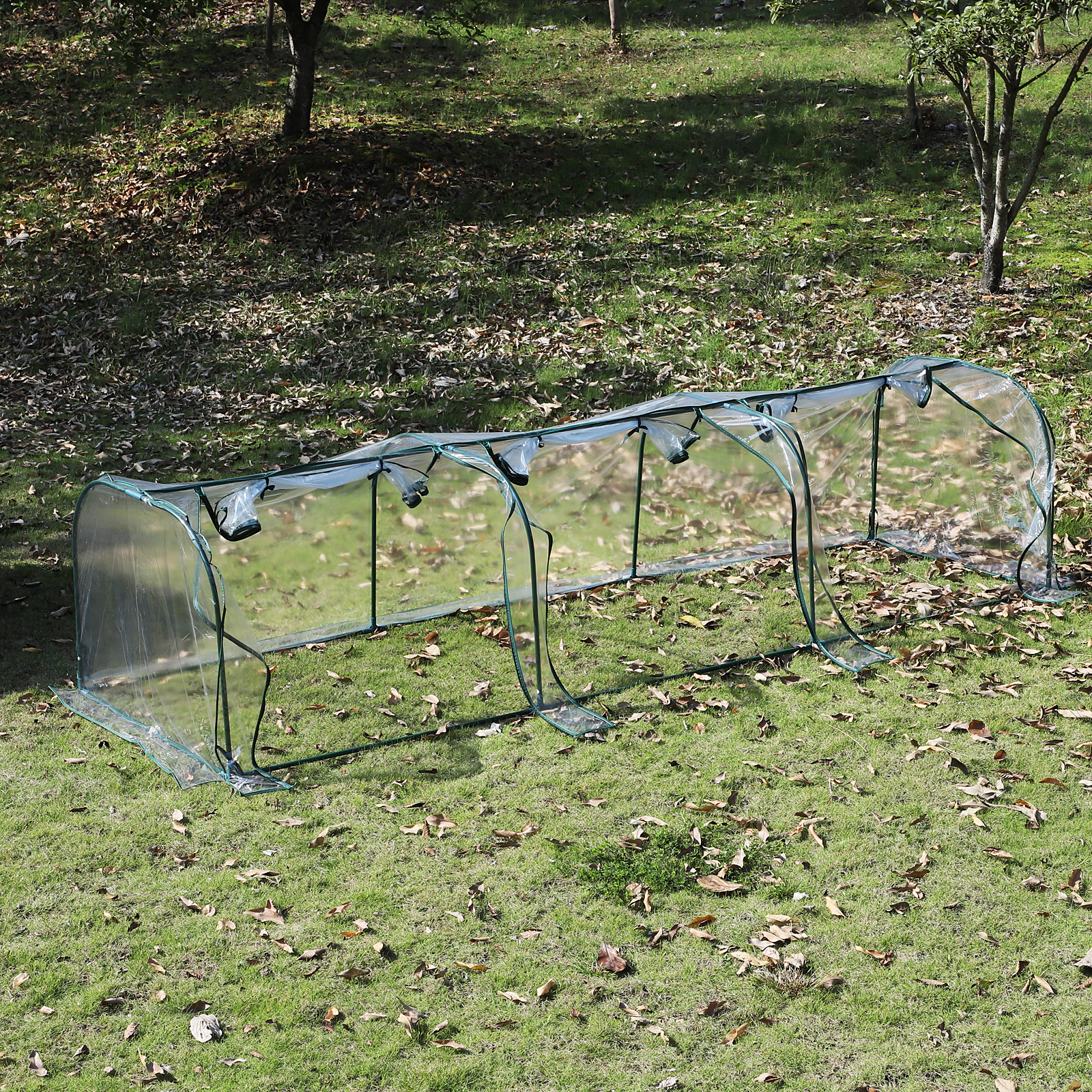 Large Transparent PVC Tunnel Greenhouse Green Grow House Steel eBay
