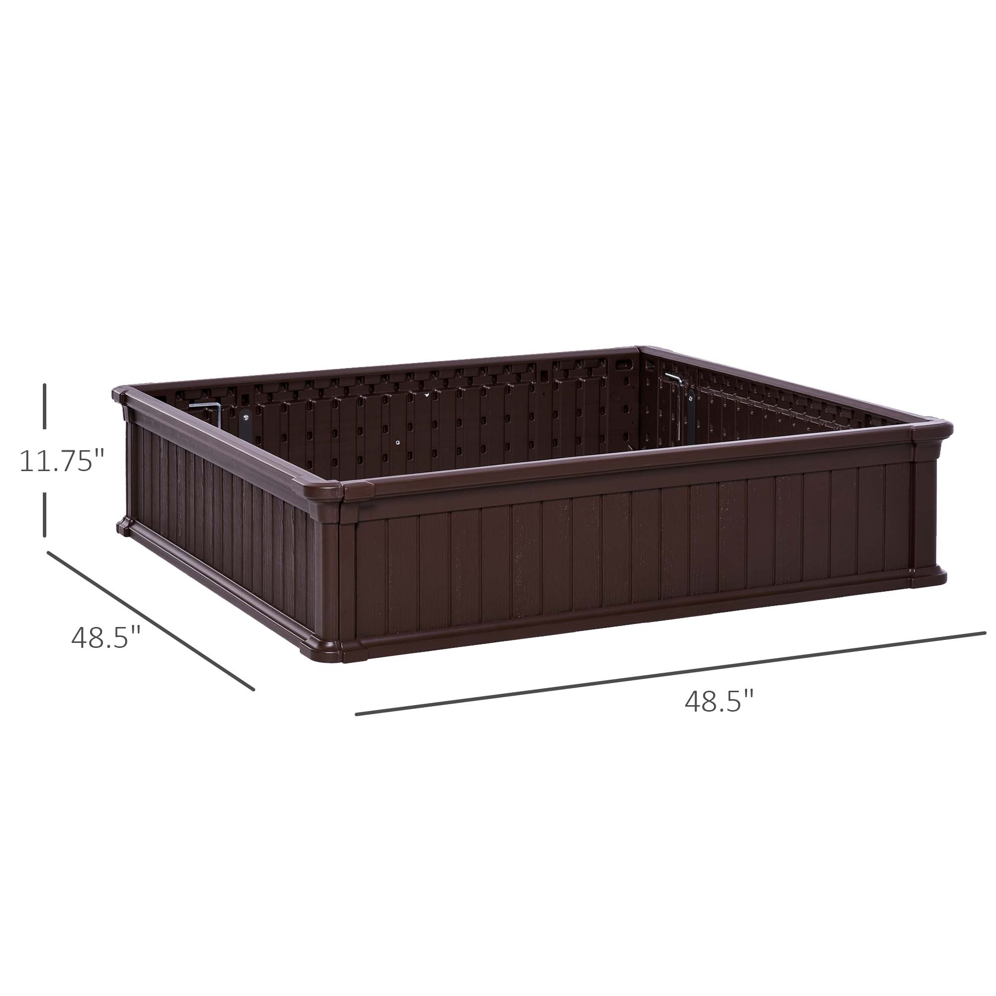 48'' Plastic Cultivation Bed Flower, Herb, Veggie Planter for Garden