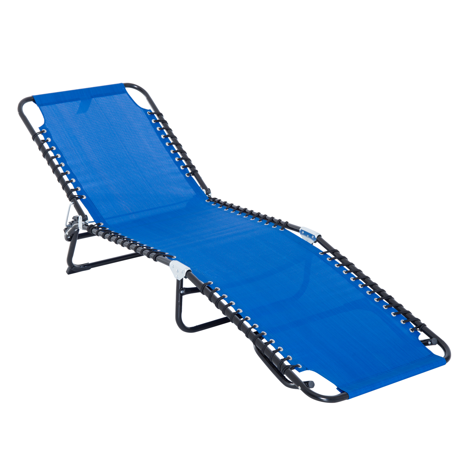 3Position Portable Reclining Beach Chaise Lounge Adjustable Sleeping