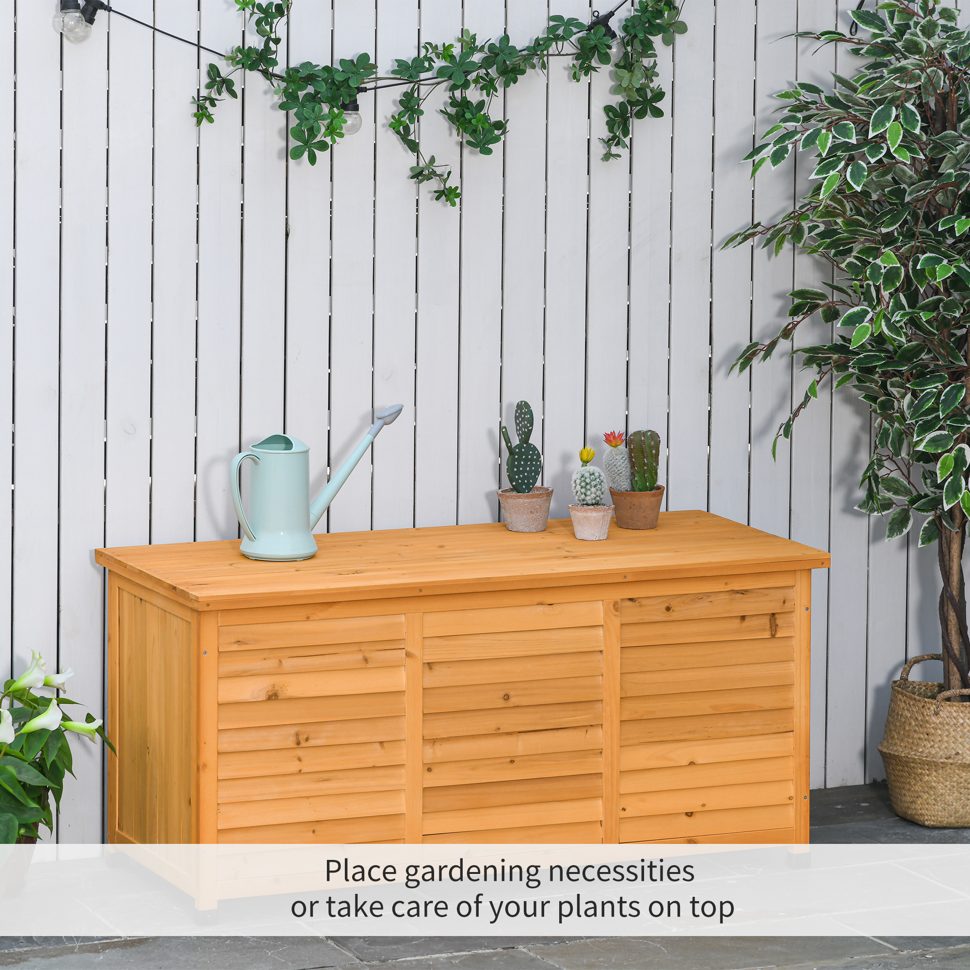 Backyard & Garden Deck Storage Bin w/ Air Gap & WeatherResistant