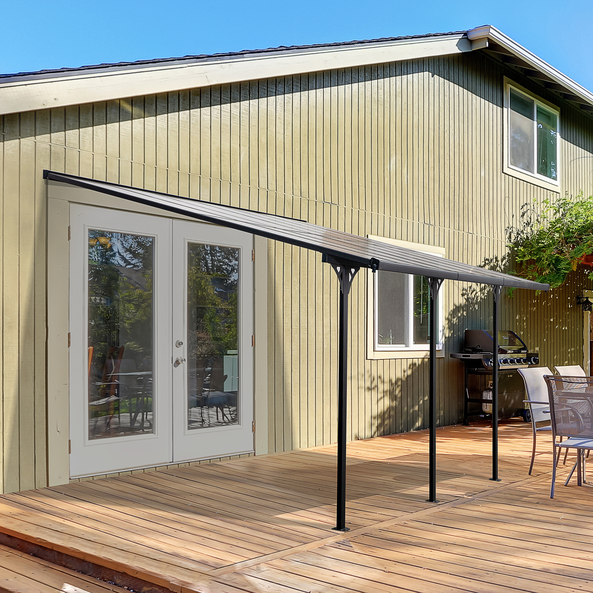 Outside Deck & Backyard Porch Sun Shade w/ UVFighting Panels