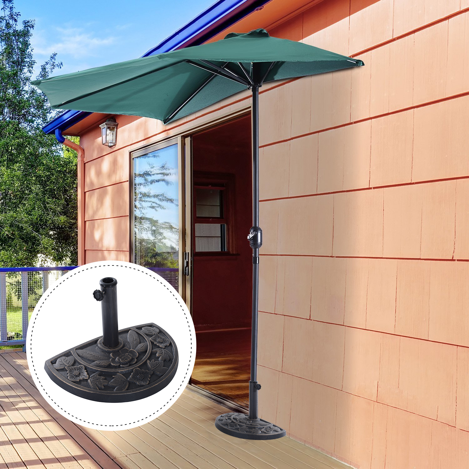 bottom half of parasol pole