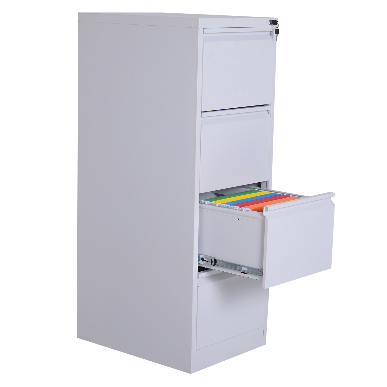 52 H 4 Drawer Freestanding Vertical Home Office File Cabinet W